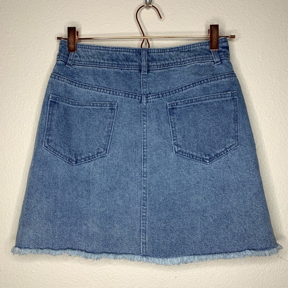 Light Wash Jean Skirt - Picture 2 of 3